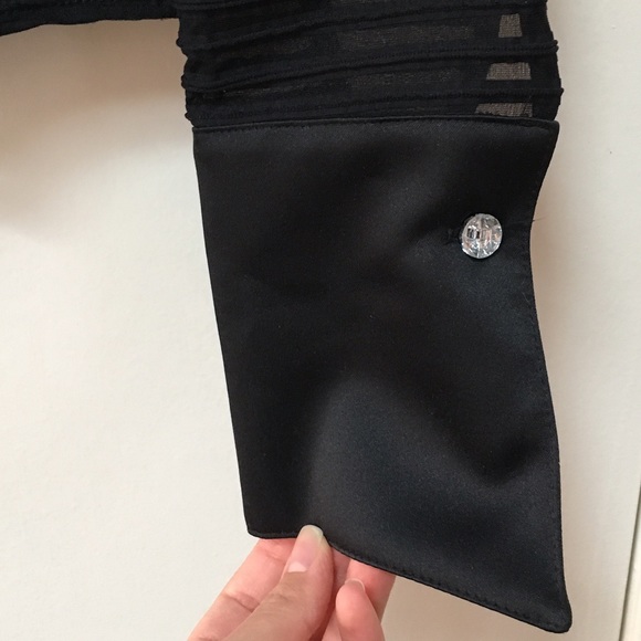 Crimped Sheer Collared Shirt - Picture 3 of 3