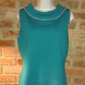 Rafaella Sleeveless Sweater Green Size XL