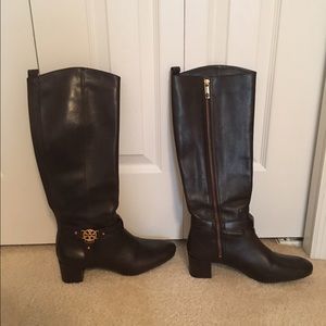 Tory Burch Dark Brown Riding Boots