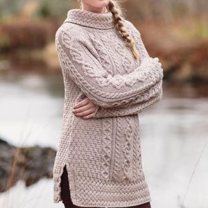 Irish wool sweater tunic
