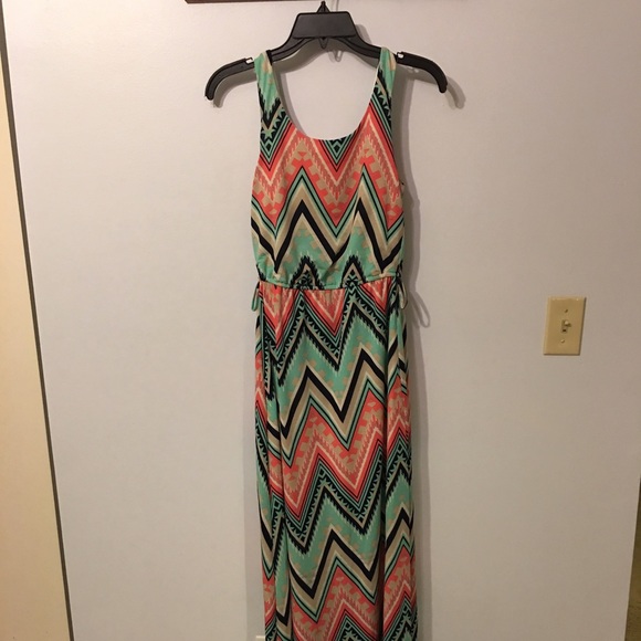 NWOT - Chevron Maxi Dress