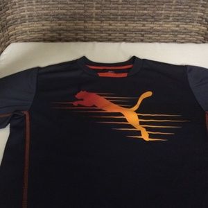 Orange puma athletic shirt grey