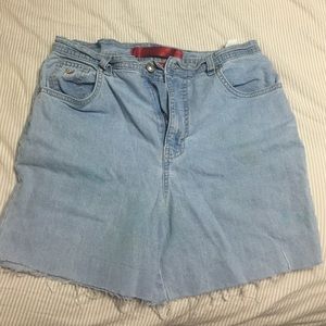 Blue jean cutt offs