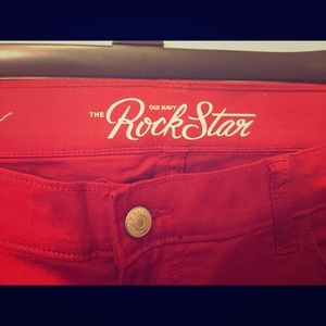Old Navy Red Rockstar Skinnies
