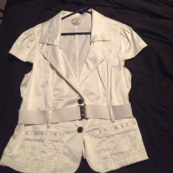 Off white blazer/jacket with belt