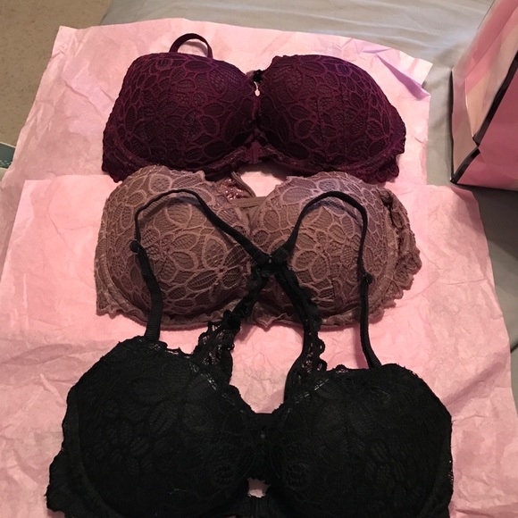 Pink Racerback push-up bra