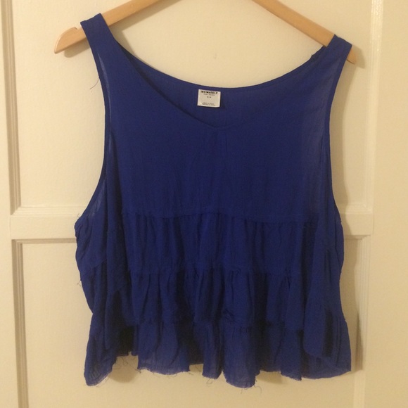 Free People ruffled tank top