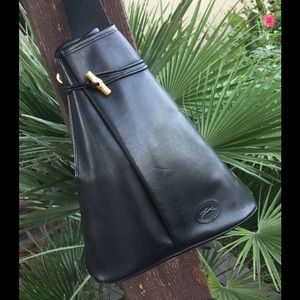 Longchamp black backpack bag
