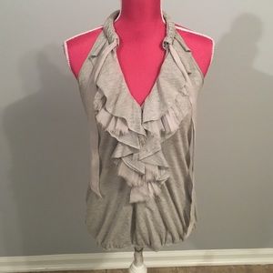 Anthropologie cotton gray top