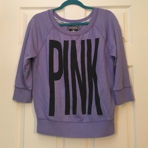 PINK quarter length sweatshirt
