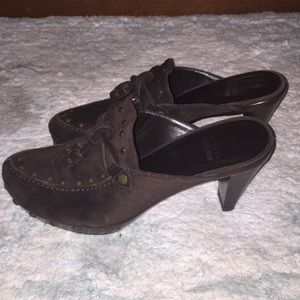 Stuart Weitzman suede clog- Quest sport cola