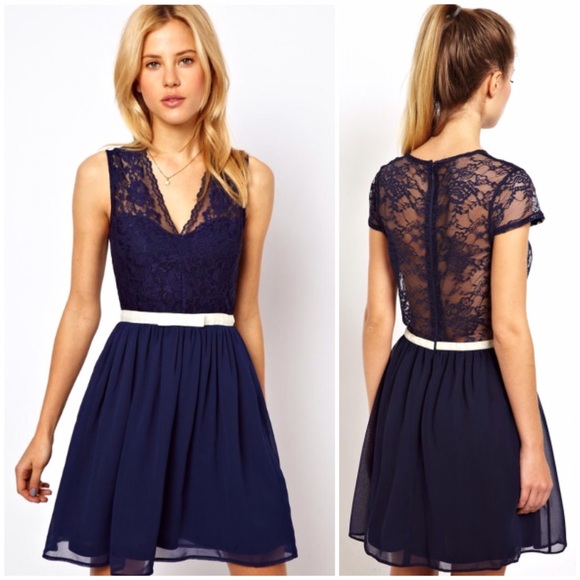 ASOS Dresses & Skirts - ASOS Scalloped Lace Skater Dress NWT