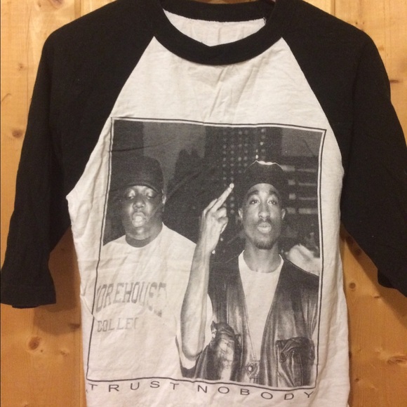 Tupac and Biggie 'Trust Nobody' Baseball T-Shirt