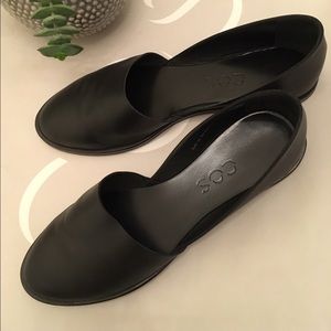 COS Black D'orsay Leather Flat