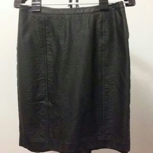 Black leather skirt