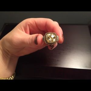 Lia Sophia "lemon chifon" antique style ring