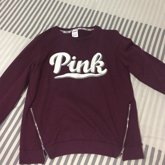 PINK sweater with zippers!
