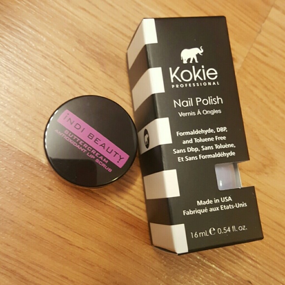 GIFTED!!!LIP SCRUB & KOKIE NAILS POLISH