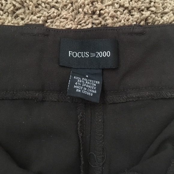 Focus 2000 Low Rise Dark Brown Dress Pants - 4 - Picture 6 of 8