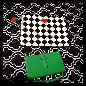 Betsey Johnson big wristlet and green wristlet