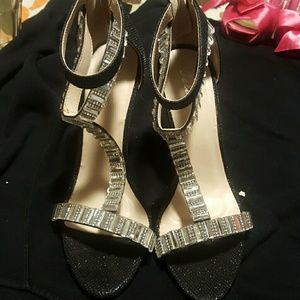 Sparkle sandal heel