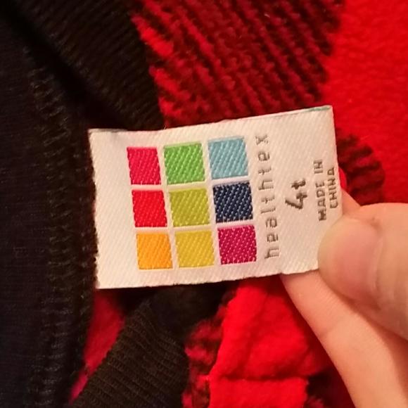 Healthtex plaid fleece footed pajamas
