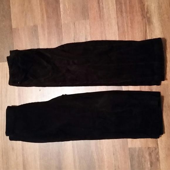 2 pr black velvet pants