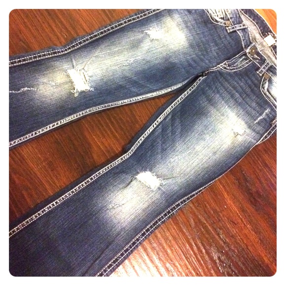 Distressed Silver Jeans