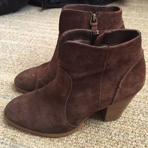 Brown suede booties size 6 from Tesori