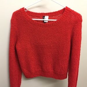 Red Cropped Sweater