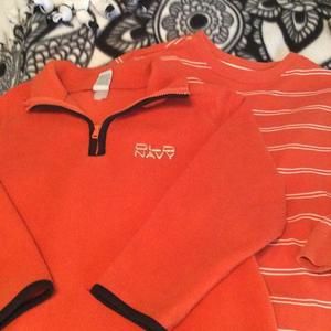🏀Old Navy, orange size medium (8) top/jacket combo🏀