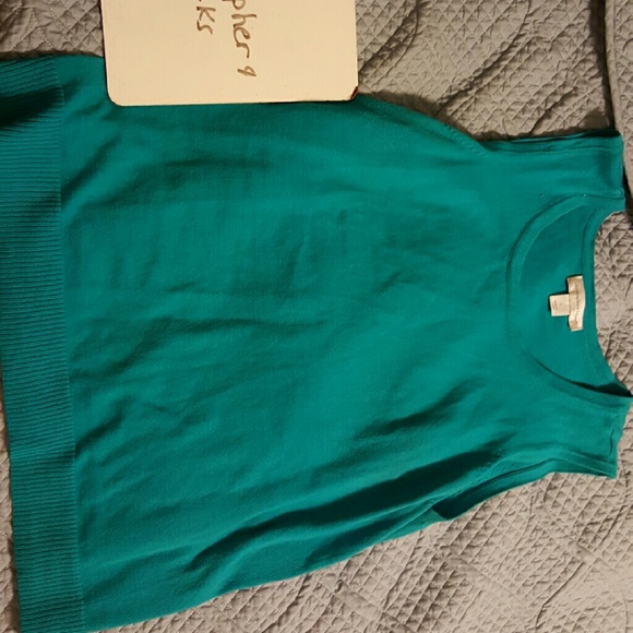 Blueish Teal thin sweater material shirt