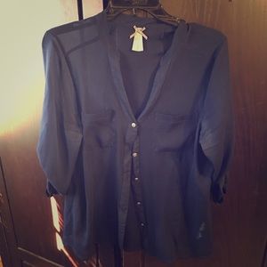 Navy blouse