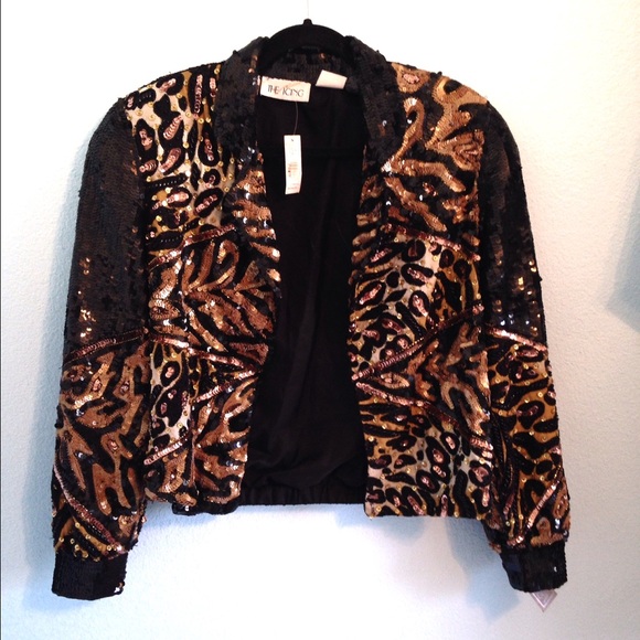 leopard sequin jacket