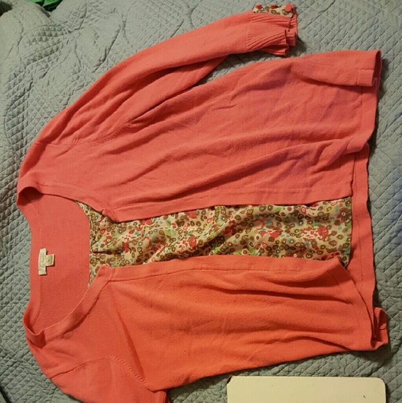 Cardigan and undershirt all in one