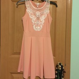 Pink skater dress