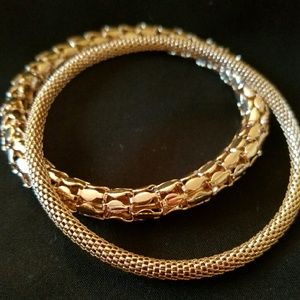 Gold bangle bracelets