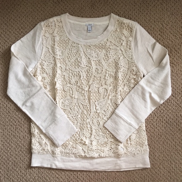 J. Crew Lace Front Sweatshirt