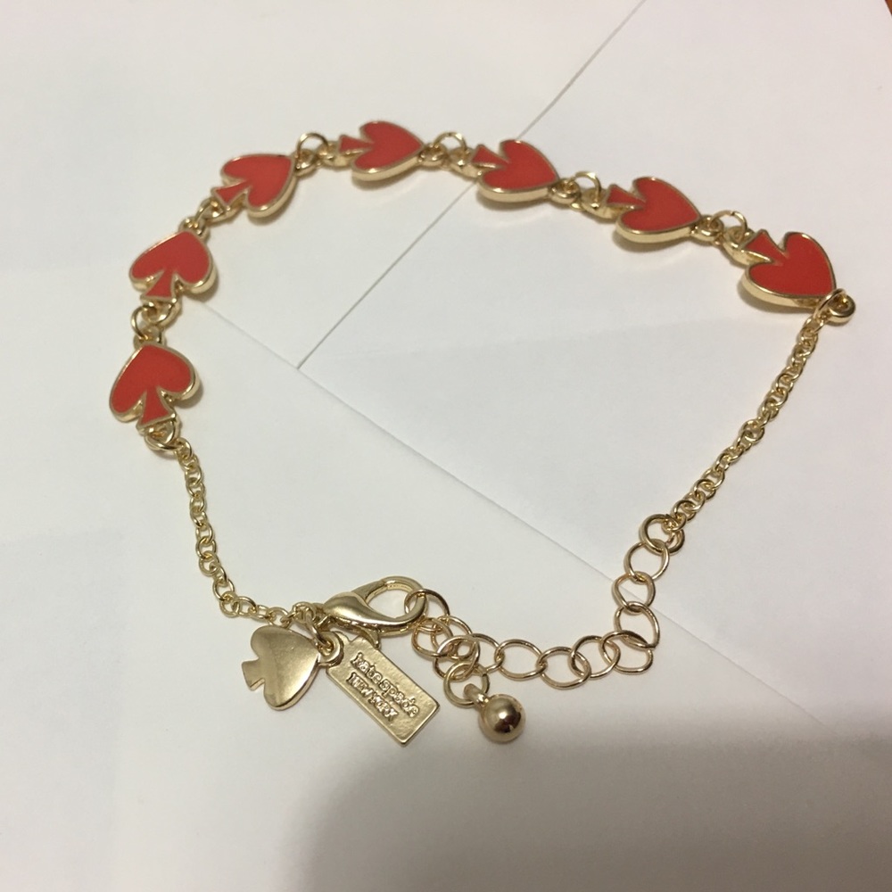 Kate spade red spade bracelet new