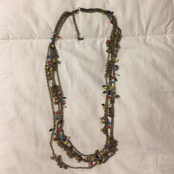 NOONDAY multi-bead and brass necklace