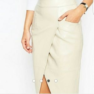 Leather ASOS skirt.