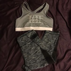 Sports bra and Capri leggings bundle