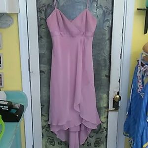 Peach staggered dress