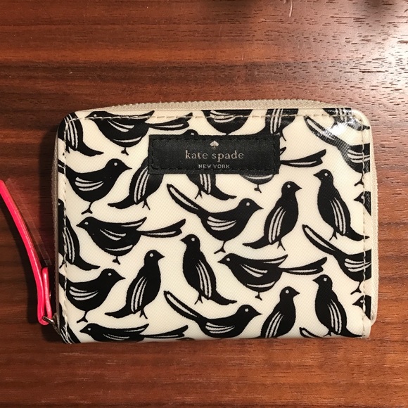 Kate Spade Birds Mini Zip Around Wallet