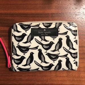 Kate Spade Birds Mini Zip Around Wallet