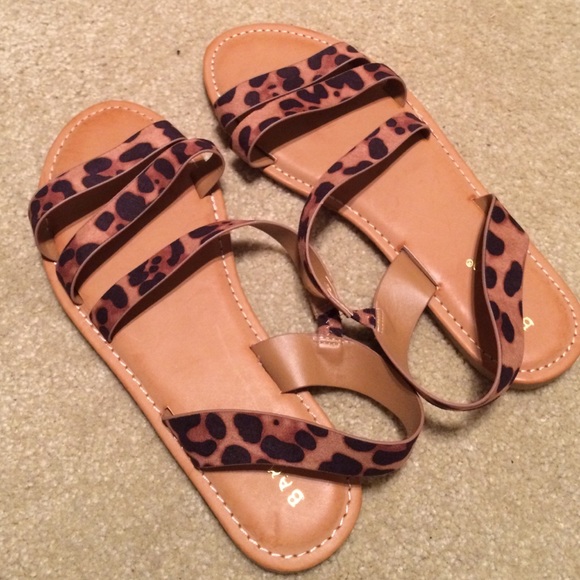 Leopard print sandals