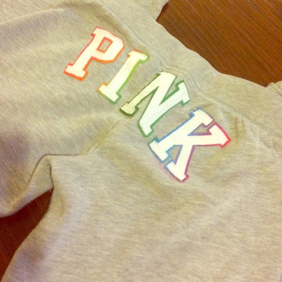 Victoria's Secret PINK Cropped Sweats-Rainbow 🌈