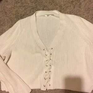 WHITE LF SWEATER
