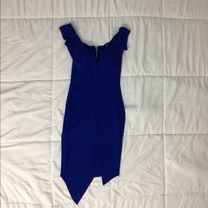 Blue Off The Shoulder Dress