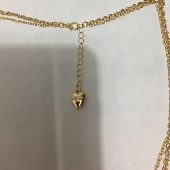 Betsey Johnson blue long 2 layer necklace new - Picture 3 of 4